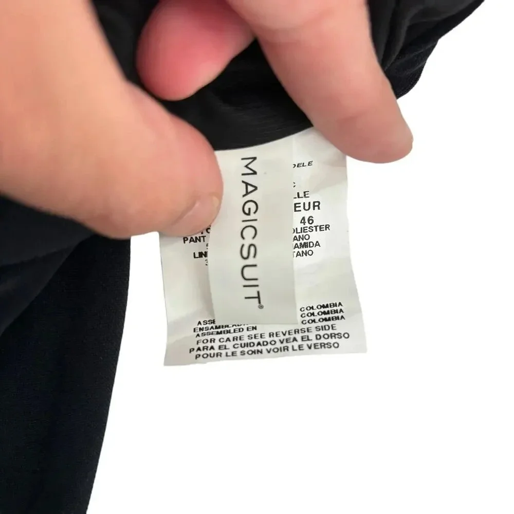 Magicsuit Shirred Jersey Swim Bottom Bikini Black‎ Size 16
